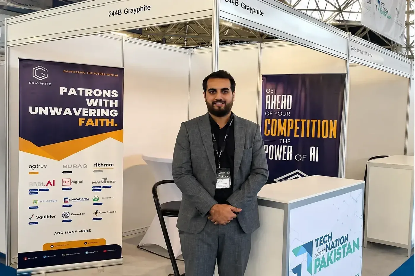Haziq M representing Grayphite at booth 244B