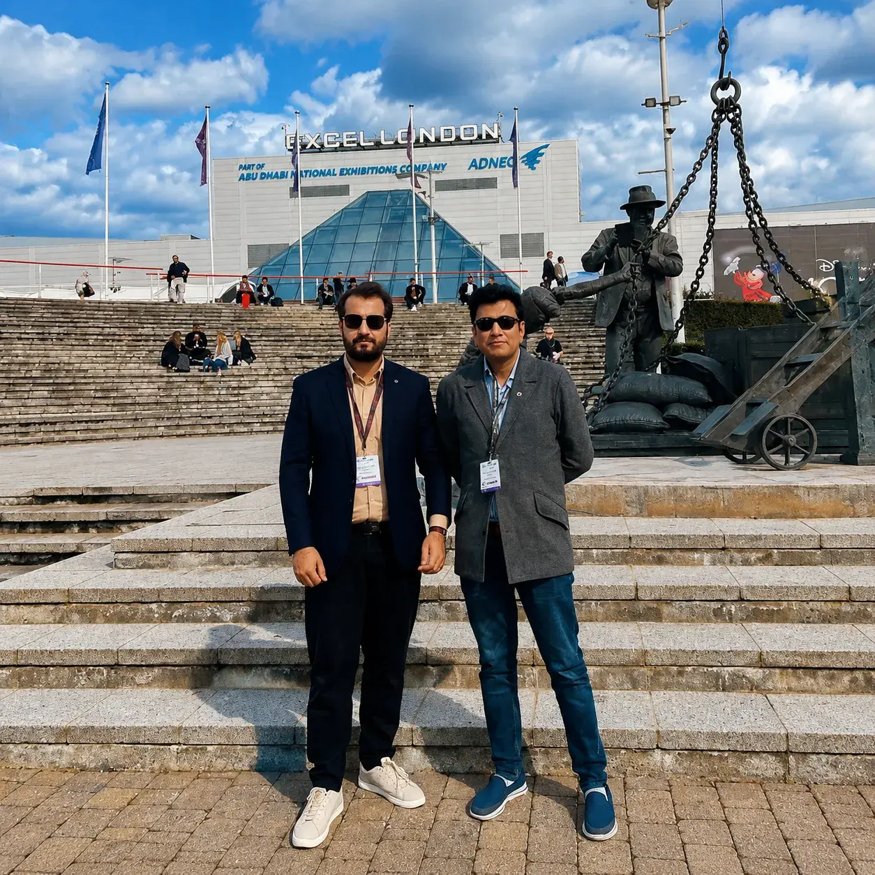 Grayphite representatives outside ExCeL London during DTX Europe 2023