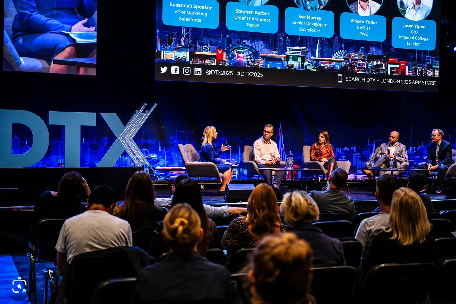 Panel discussion on the main stage at DTX Europe 2023