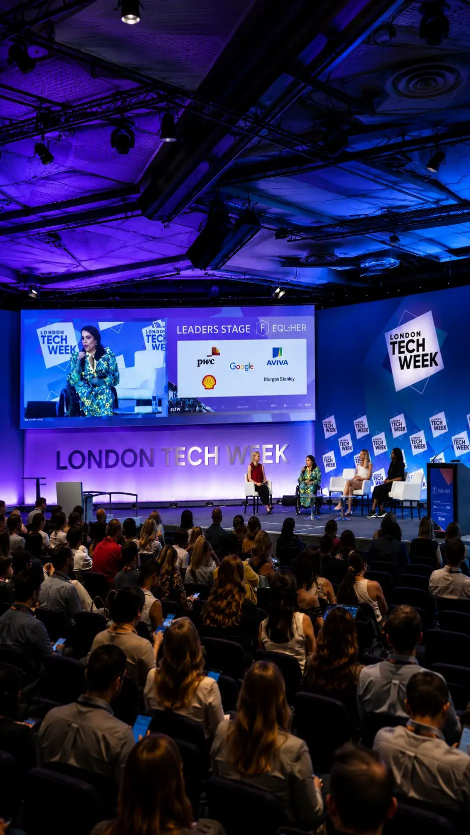 Audience at the Leaders Stage during London Tech Week 2023