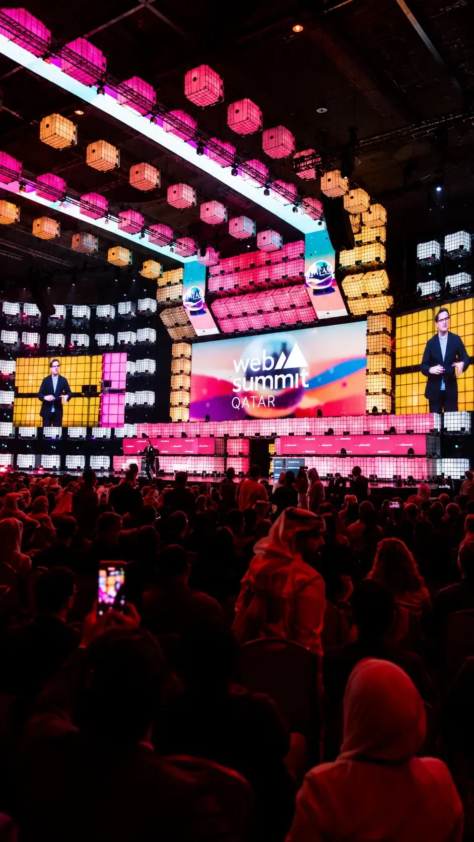 Web Summit Qatar 2025 main stage session in Doha